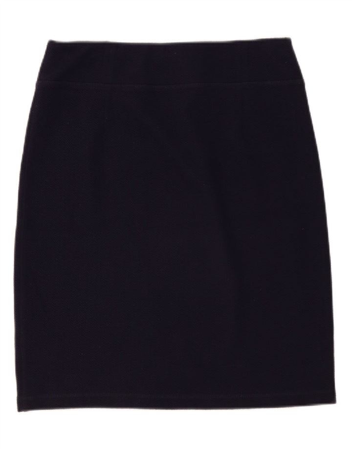 White Stuff Dame lige nederdel UK 14 Large W36 Navy Blue Polyester