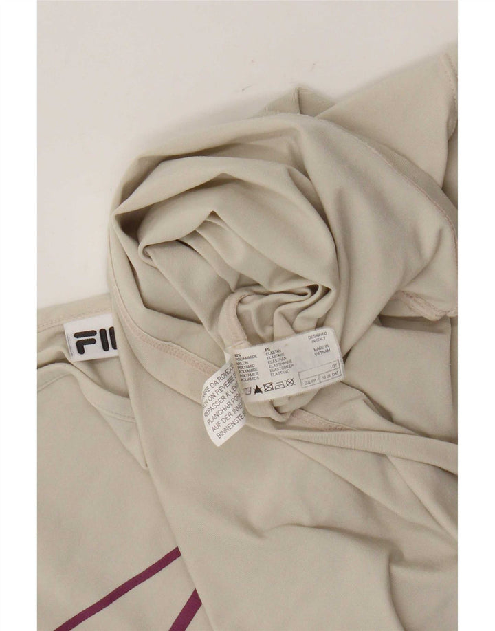 Canotta corta da donna Fila UK 14 Large Beige Poliammide