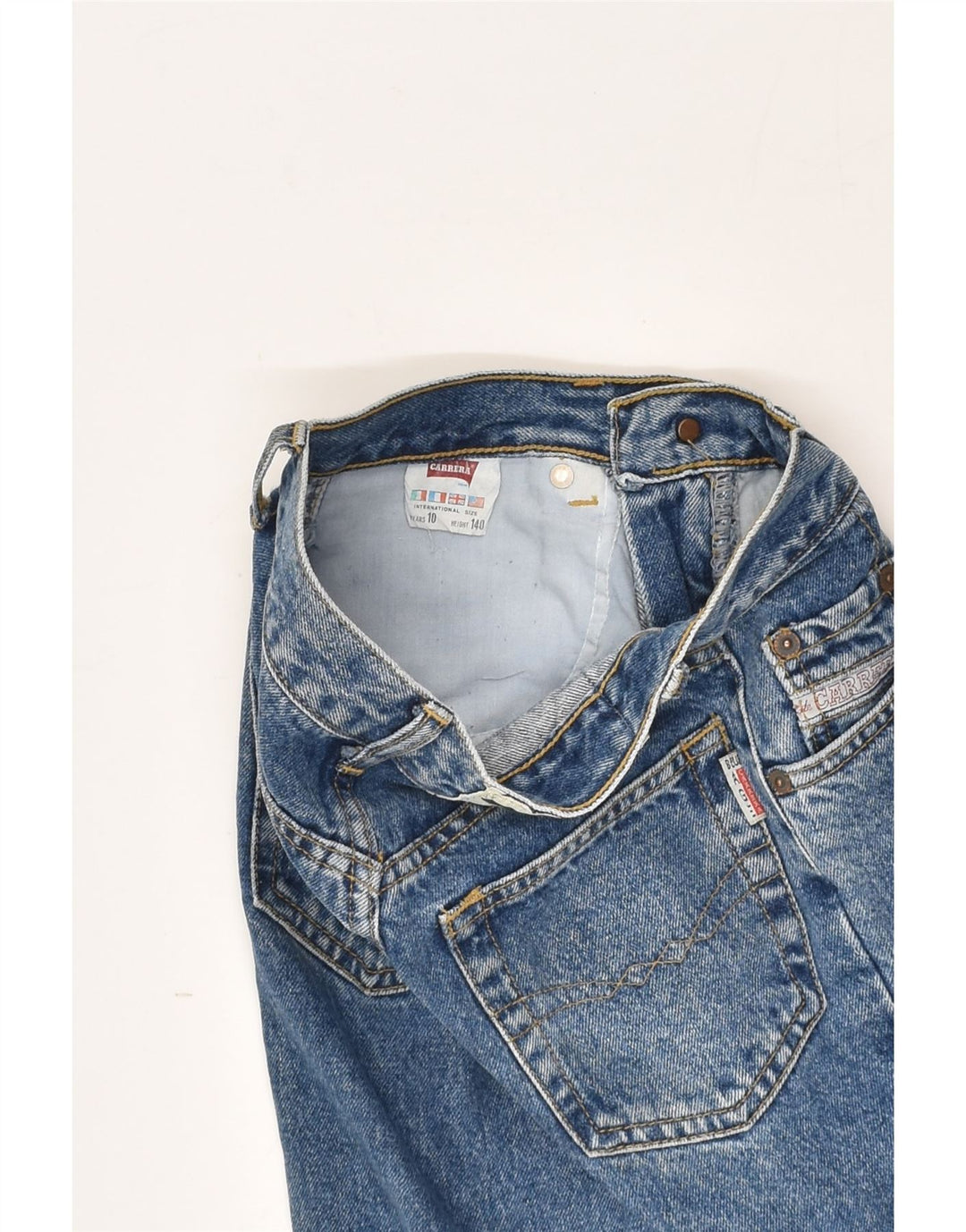 CARRERA Girls Tapered Jeans 9-10 Years W24 L24 Blue | Vintage Carrera | Thrift | Second-Hand Carrera | Used Clothing | Messina Hembry 