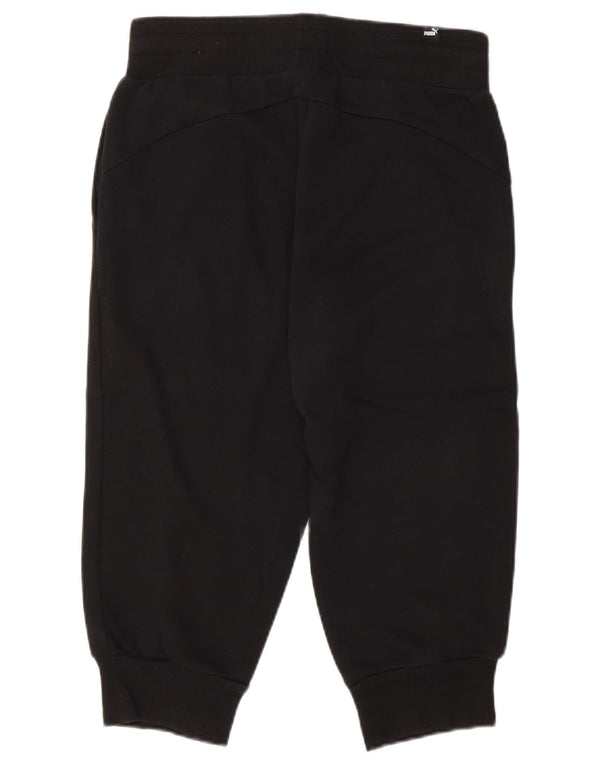 Puma Womens Capri Tracksuit Trousers Joggers UK 10 Small Black Cotton