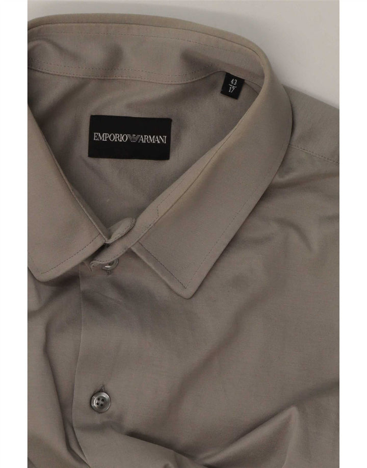 Emporio Armani Mens Shirt Size 43 17 XL Grey