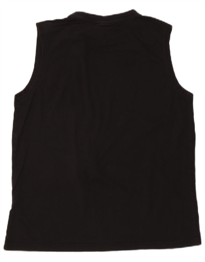 Champion Womens Vest Top UK 16 Large Black Cotton