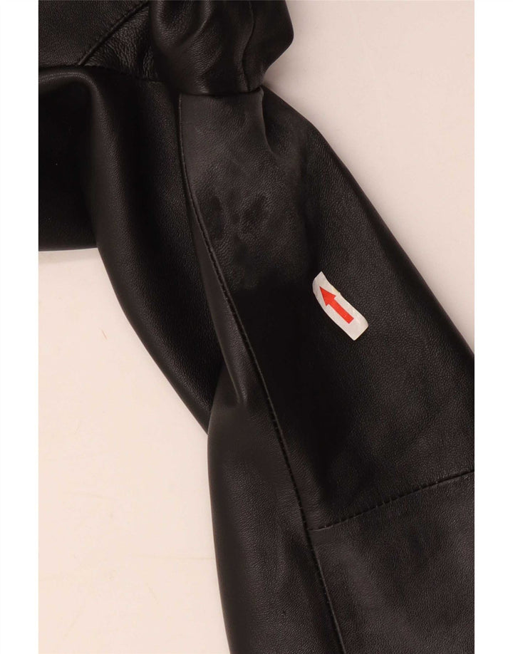 Cofi Veste blazer en cuir à 2 boutons pour femme UK 12 Noir moyen