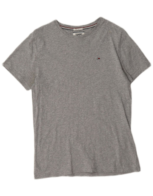 Tommy Hilfiger Mens Regular Fit T-Shirt Top Small Grey Flecked Cotton