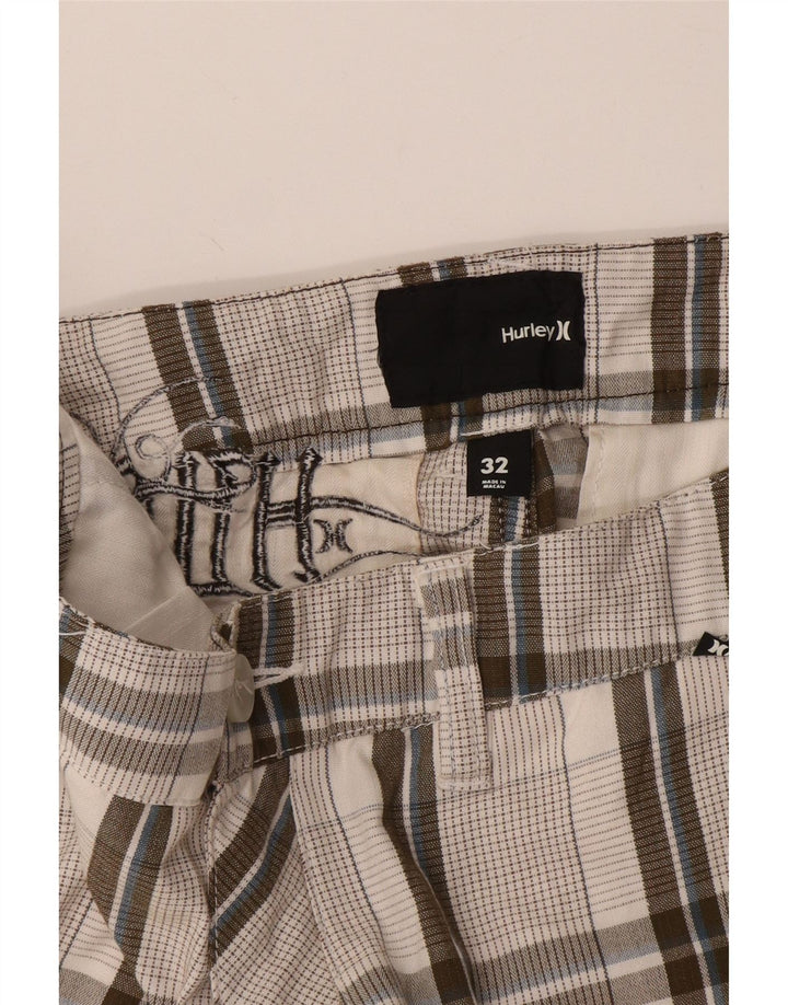 Hurley Mens Chino Shorts W32 Medium Grey Check