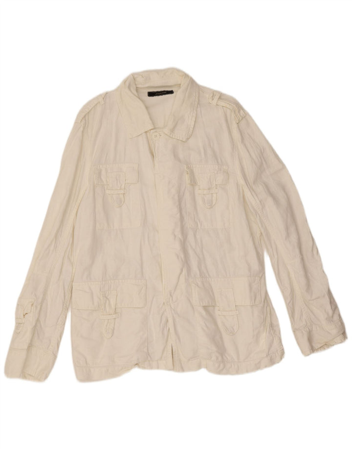 Camicia militare da uomo Ferre bianca media