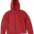 Massimo Dutti Wattierte Damenjacke mit Kapuze, UK 14, Größe L, Burgunderrot