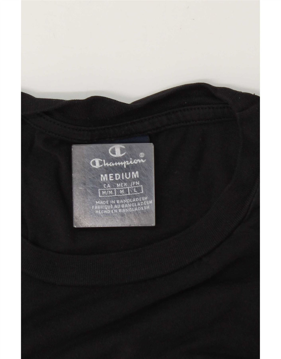 Champion Mens Graphic T-Shirt Top Medium Navy Blue