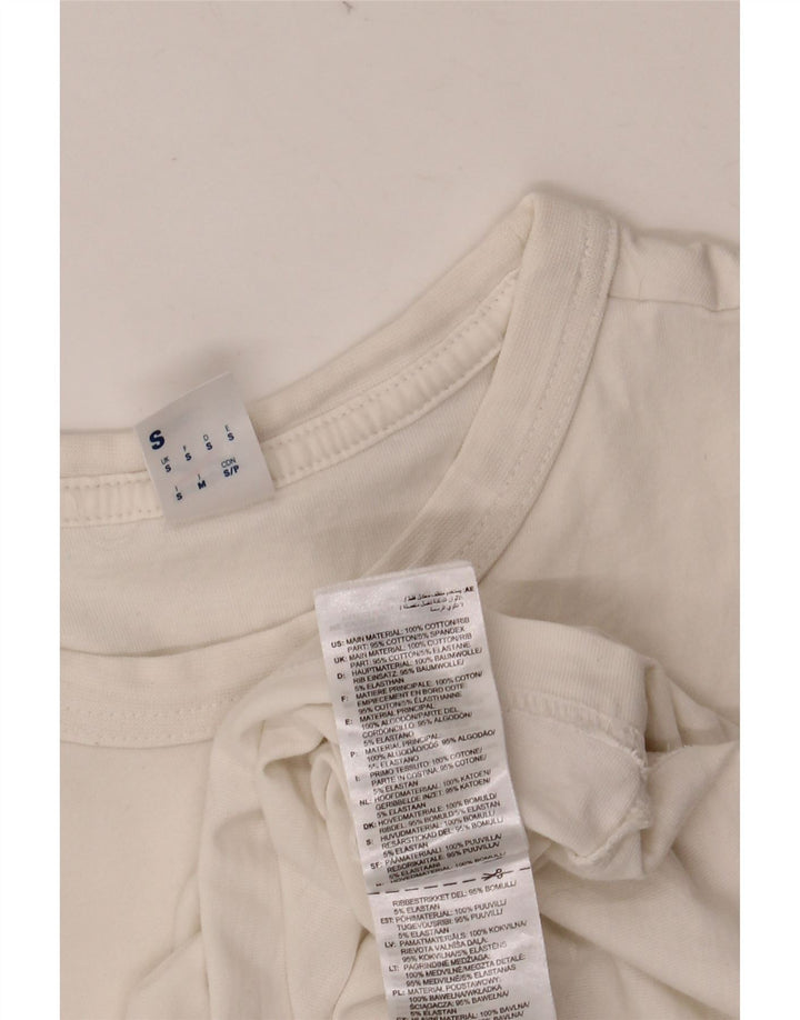 REEBOK Herre T-Shirt Top Lille Hvid Bomuld
