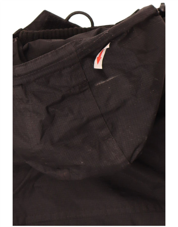 Damska kurtka przeciwdeszczowa z kapturem Superdry UK 12, średni czarny nylon