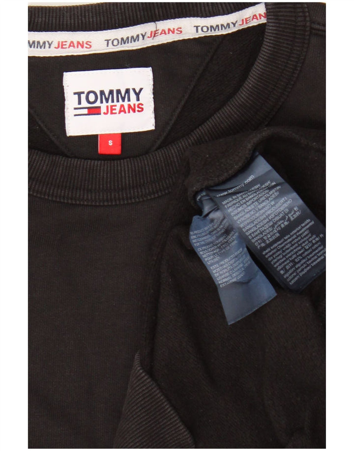 Tommy Hilfiger Herren-Sweatshirt mit Grafik, Größe S, schwarze Baumwolle