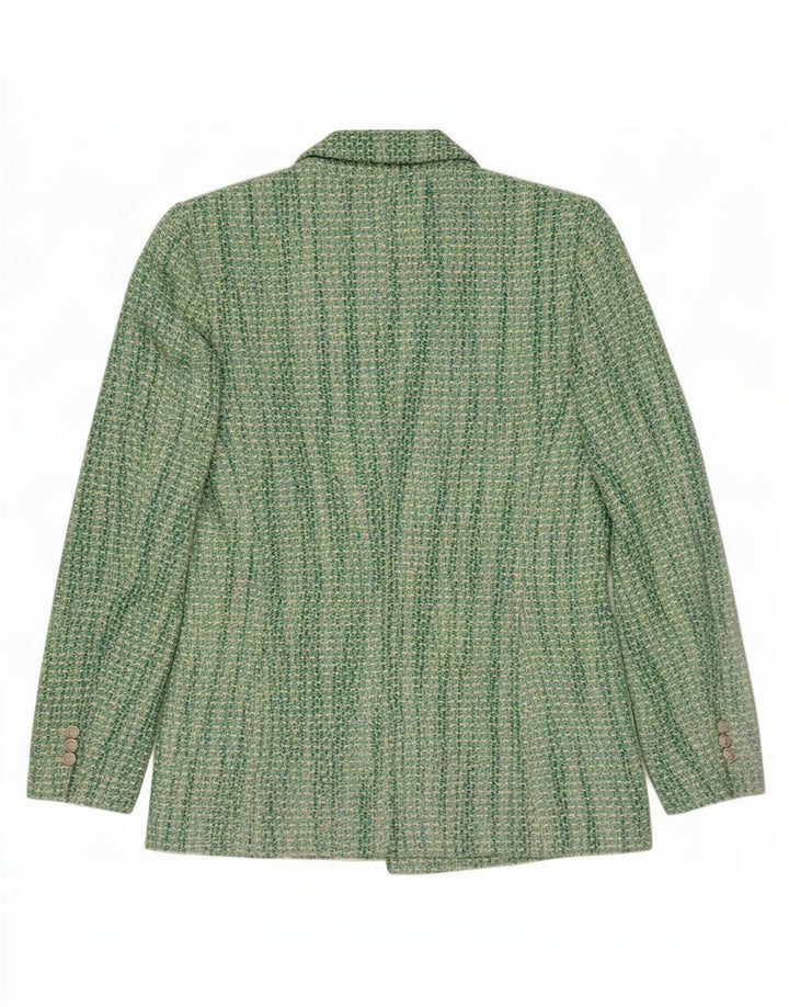 Jachetă Blazer pentru femei Zara UK 12, verde mediu, bumbac