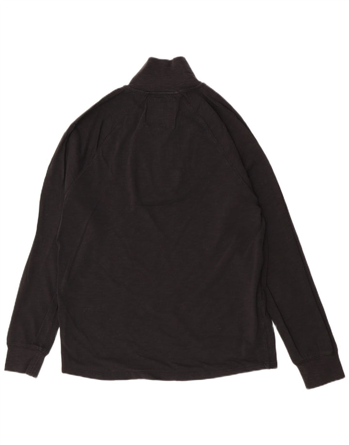Top G-Star da uomo con zip e collo a maniche lunghe, grande, nero