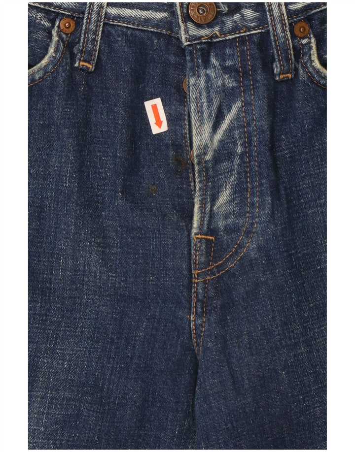 Replay Womens Straight Jeans W29 L32 Navy Blue Cotton