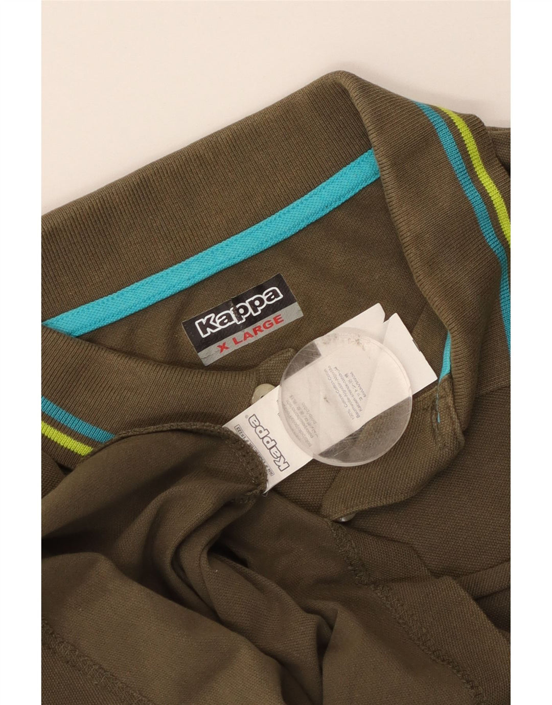Kappa Mens Polo Shirt XL Khaki Cotton