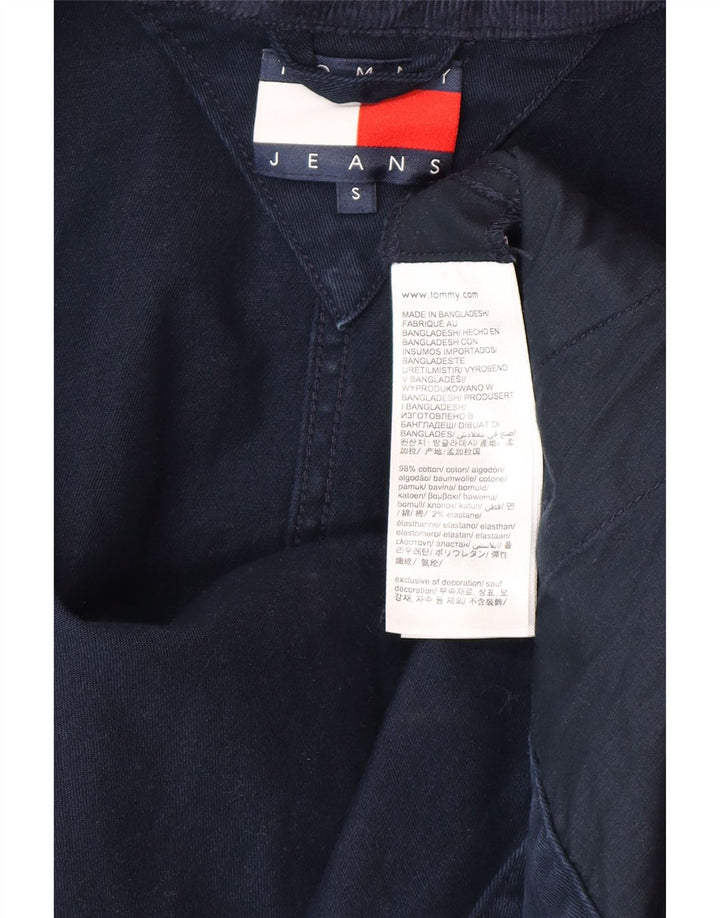 Tommy Hilfiger Mens Bomber Jacket UK 36 Small Navy Blue Cotton