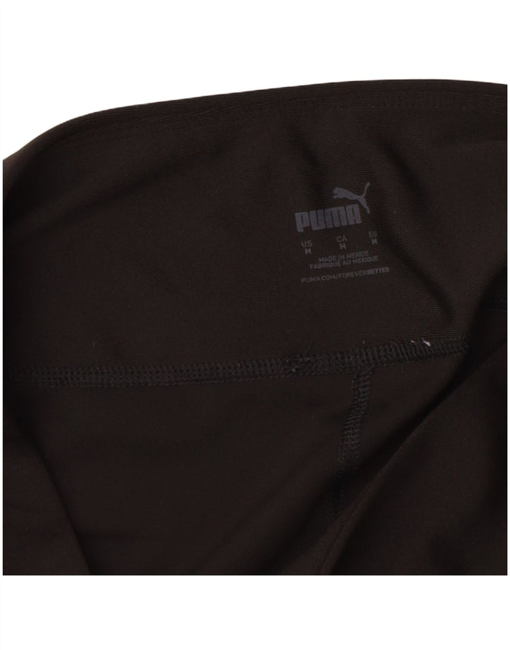 PUMA Womens Graphic Sport Shorts UK 12 Medium  Black