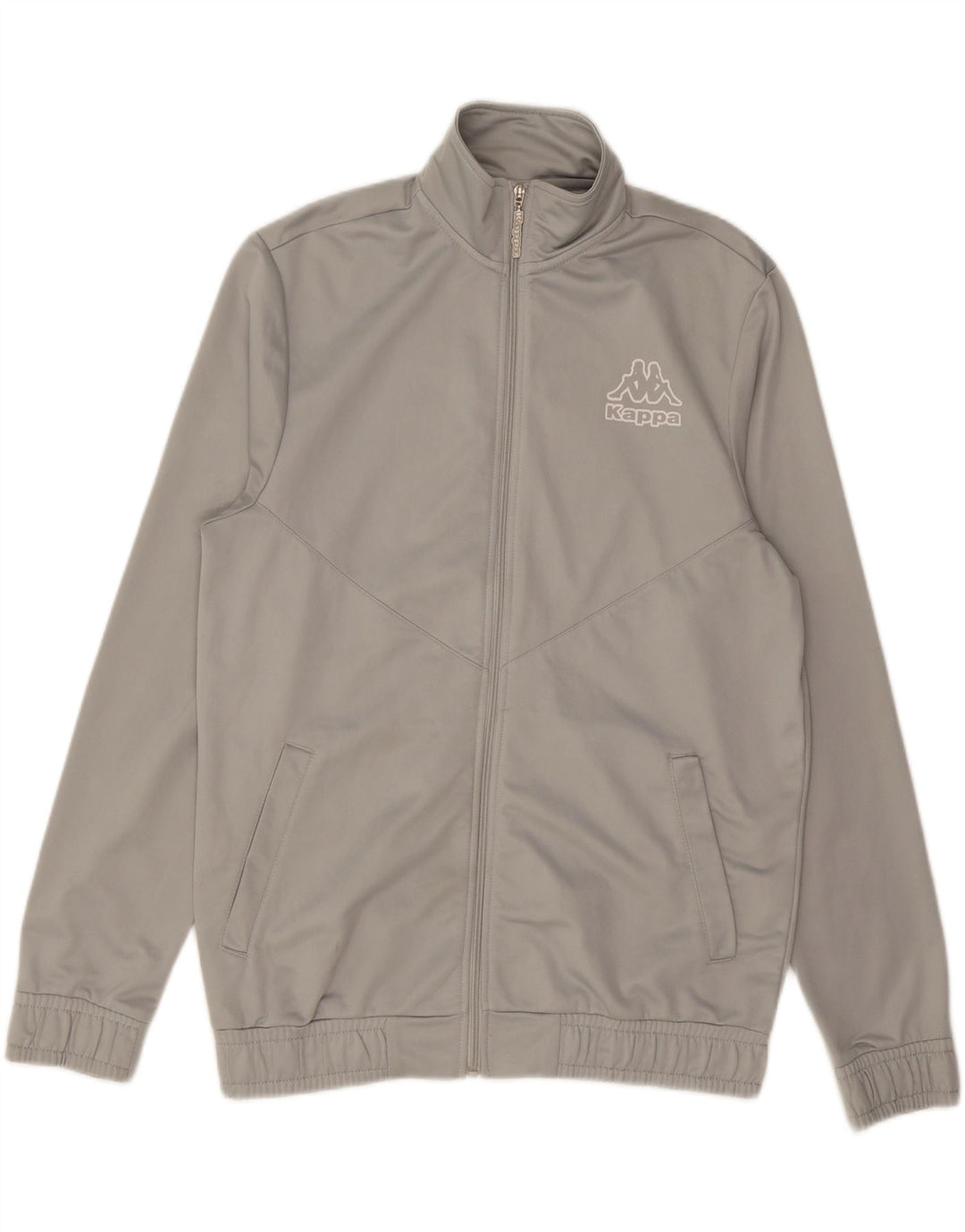 KAPPA Mens Tracksuit Top Jacket Large Grey Polyester