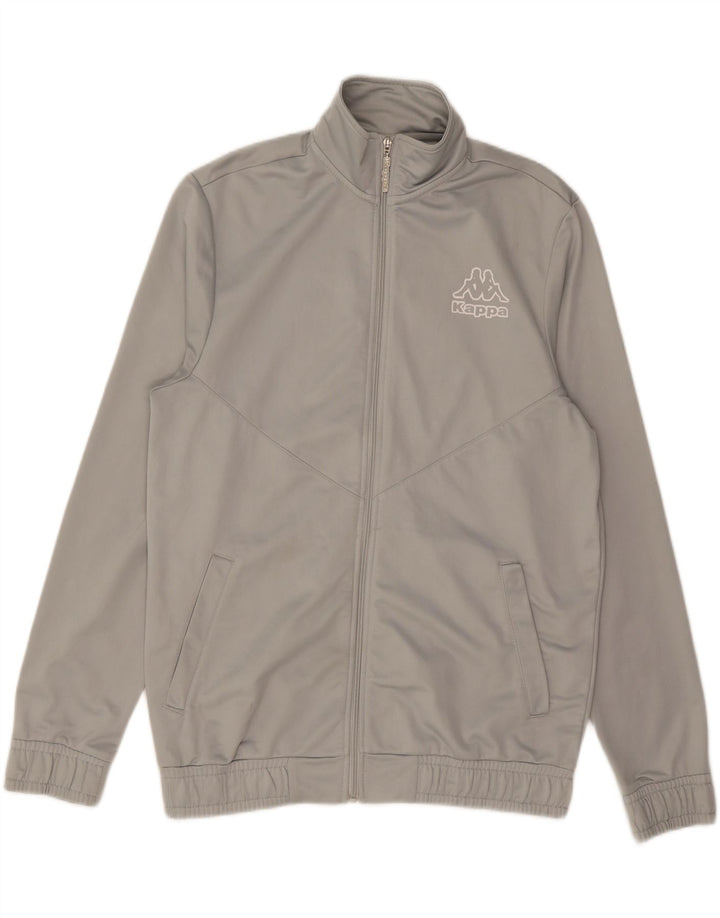 KAPPA Mens Tracksuit Top Jacket Large Grey Polyester