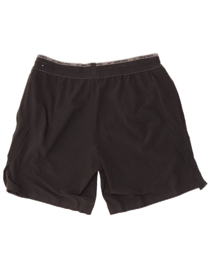 Pantaloncini sportivi Nike Dri Fit da uomo, grandi, in poliestere nero