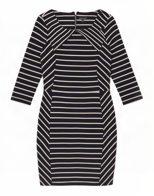 Abito tubino con maniche a 3/4 da donna Warehouse UK 14 Grandi righe blu navy