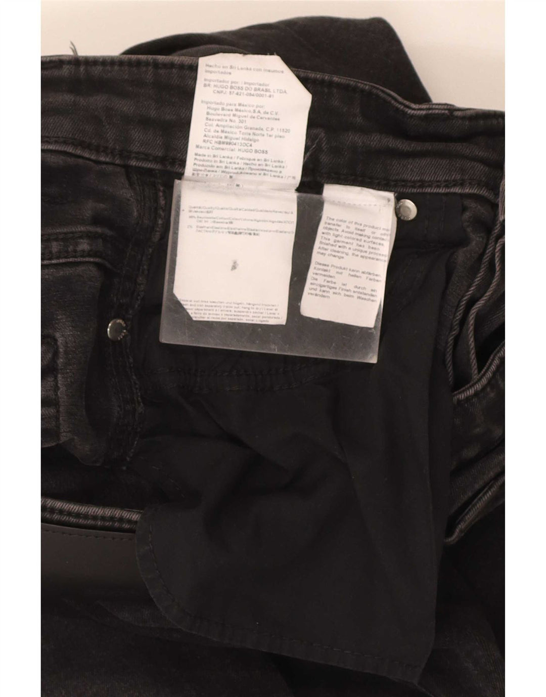 Hugo Boss Mens Slim Jeans W30 L31 Black Cotton