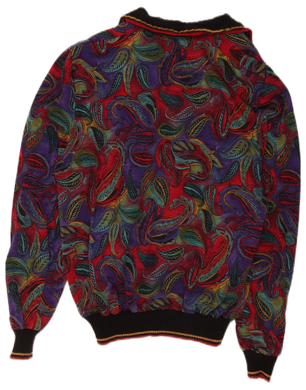 Domina Womens Polo Neck Jumper Sweater UK 10 Small Multicoloured Retro