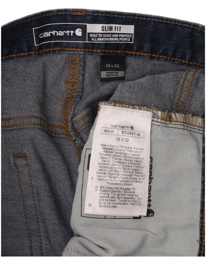 Carhartt Mens Slim Jeans W36 L32 Blue Cotton