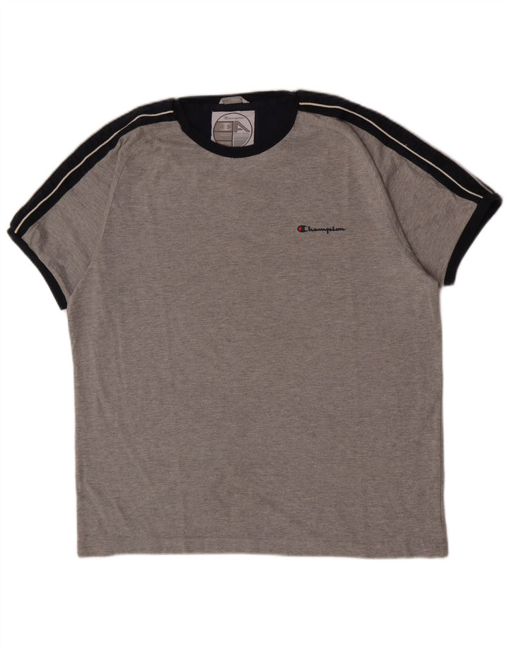 Champion Herre T-Shirt Top Stor Grå Bomuld