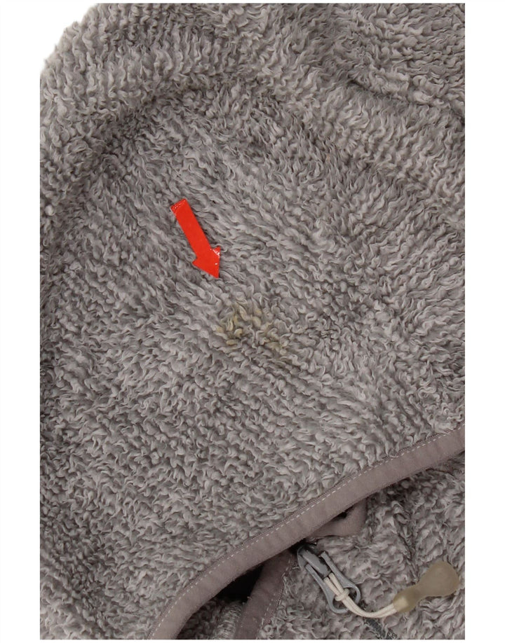 Jack Wolfskin Damen Kapuzen-Fleecejacke UK 12 Mittelgraues Polyester