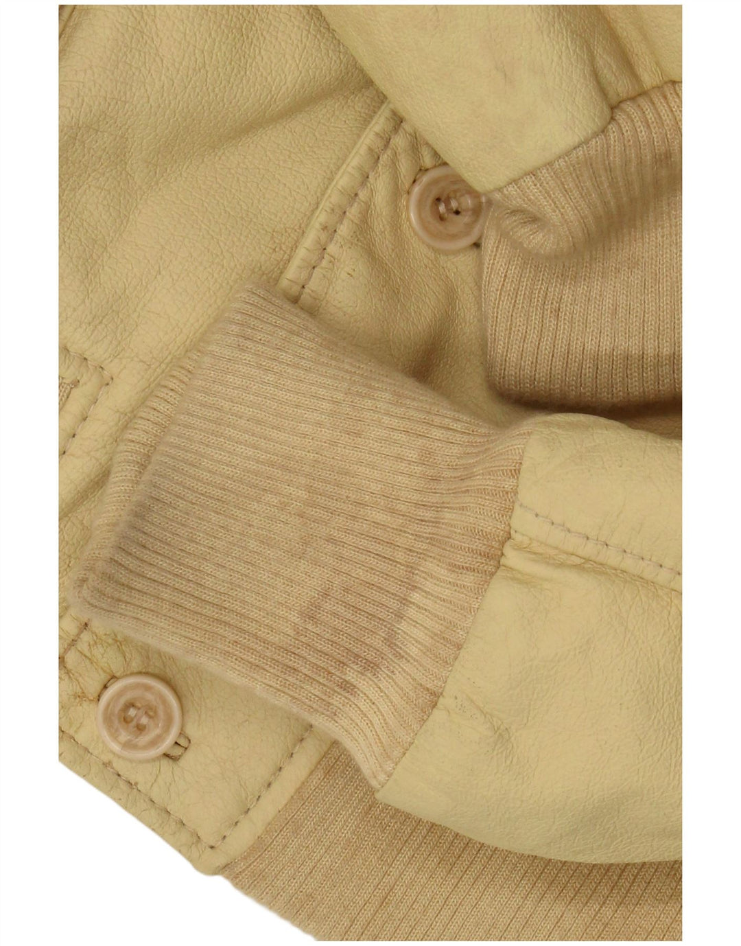 Vintage Mens Leather Jacket IT 50 Large Yellow Leather