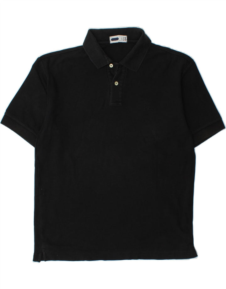 FILA Mens Polo Shirt IT 48 Medium Black Vintage Fila and Second-Hand Fila from Messina Hembry 