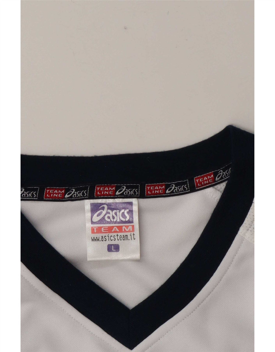 Asics Mens Graphic T-Shirt Top Large White Colourblock Polyester