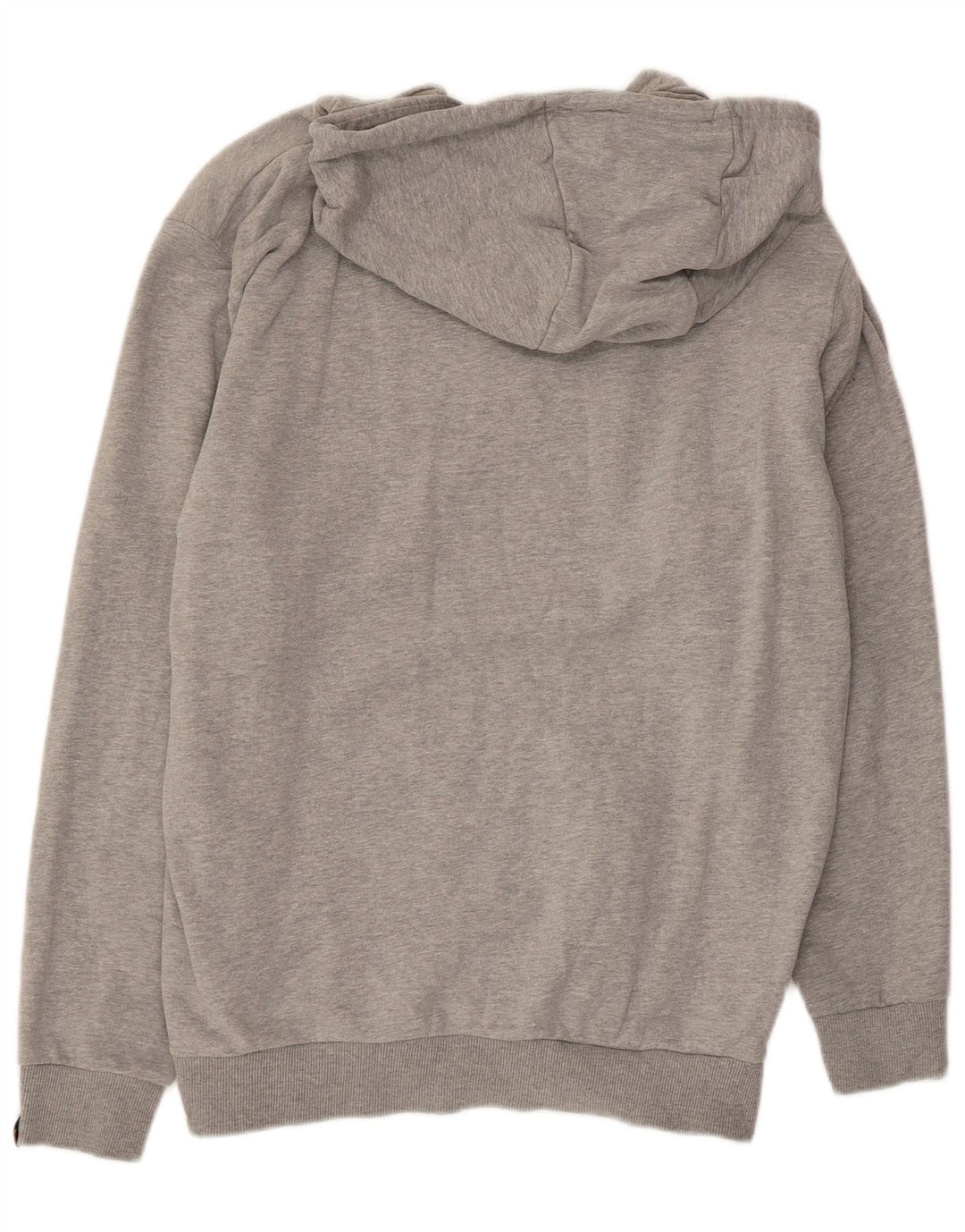 ELLESSE Mens Graphic Hoodie Jumper Medium Grey Colourblock Cotton