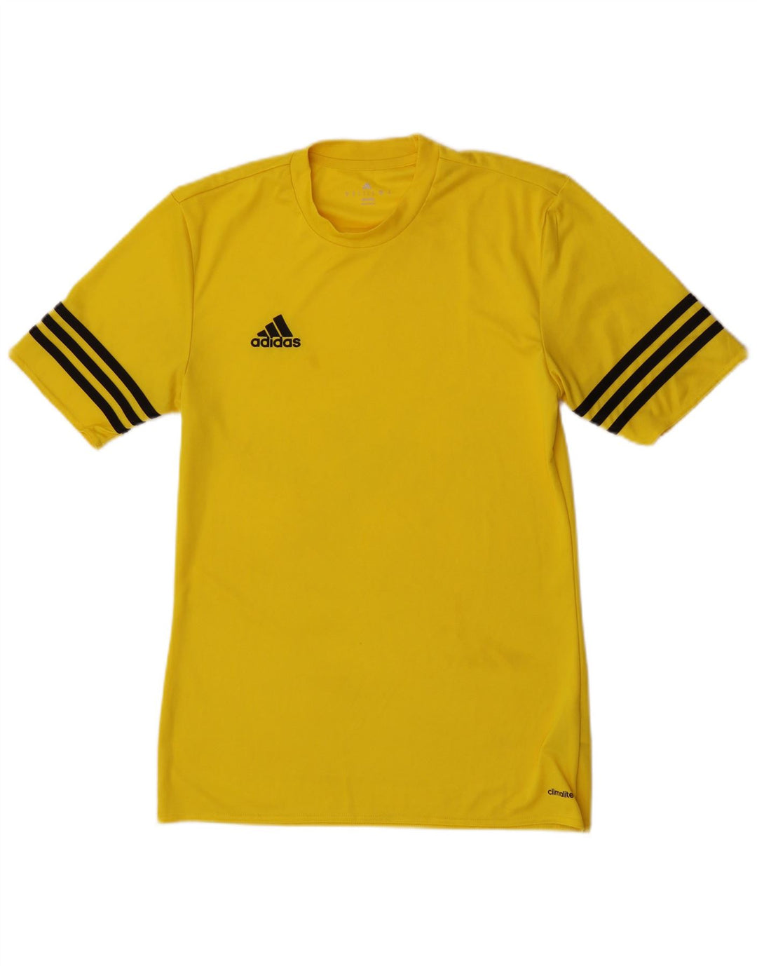 T-shirt Adidas Climalite da uomo Top piccola in poliestere giallo