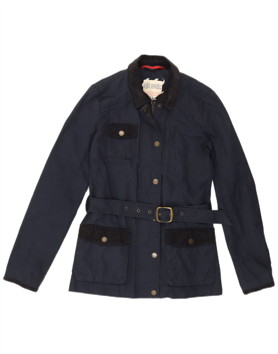 FAT FACE Womens Utility Jacket UK 8 Small Navy Blue Polyester