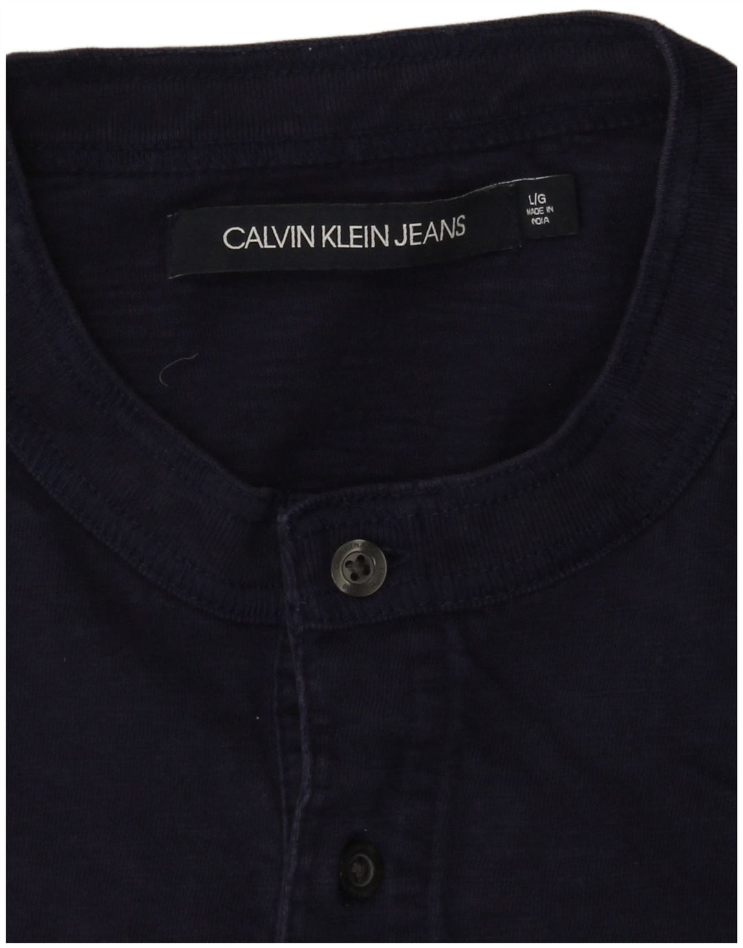 Calvin Klein Jeans Mens T-Shirt Top Large Navy Blue