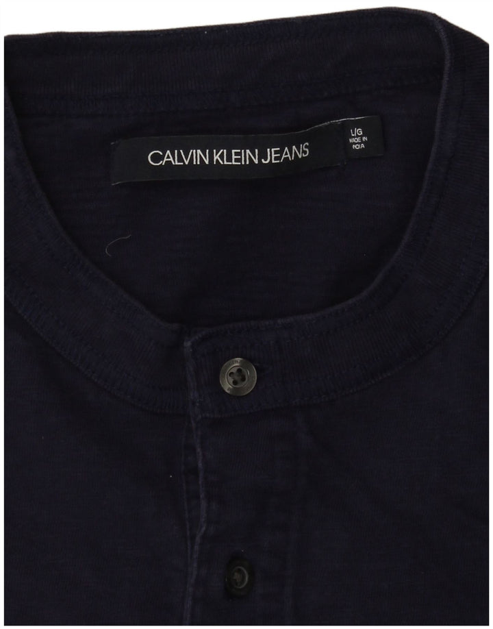 Calvin Klein Jeans Mens T-Shirt Top Large Navy Blue