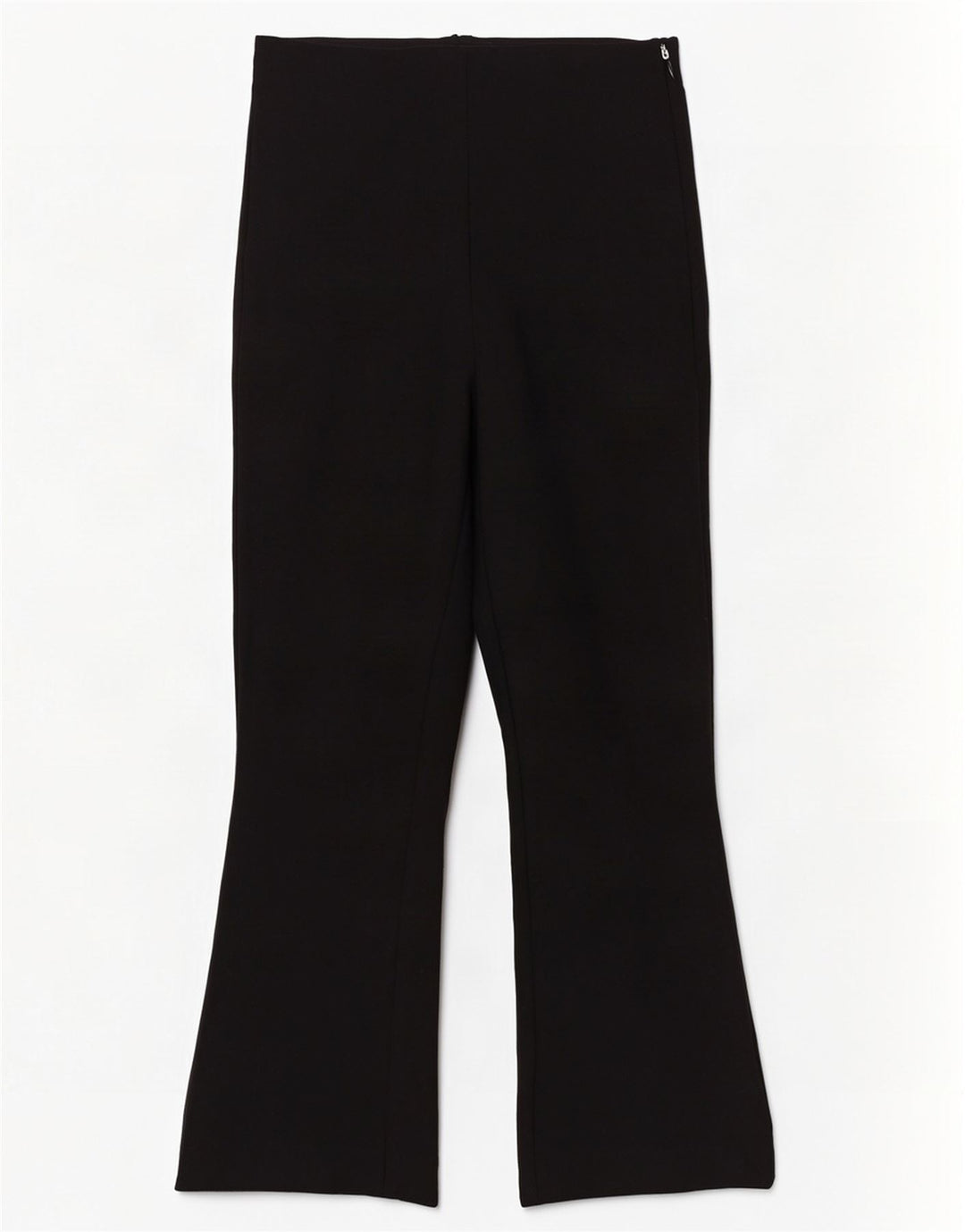 Zara Womens Bootcut Cropped Trousers Small W26 L26 Black Viscose