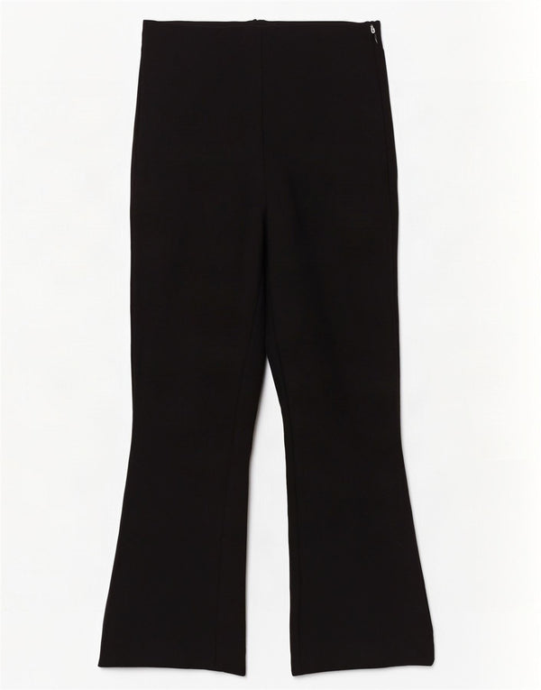 Zara Женские укороченные брюки Bootcut W26 L26 Черные вискоза