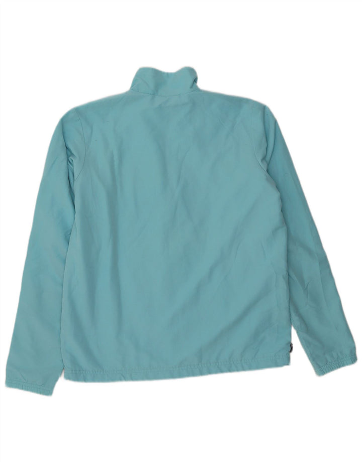 Adidas Womens Tracksuit Top Jacket UK 14 Large Blue Polyester