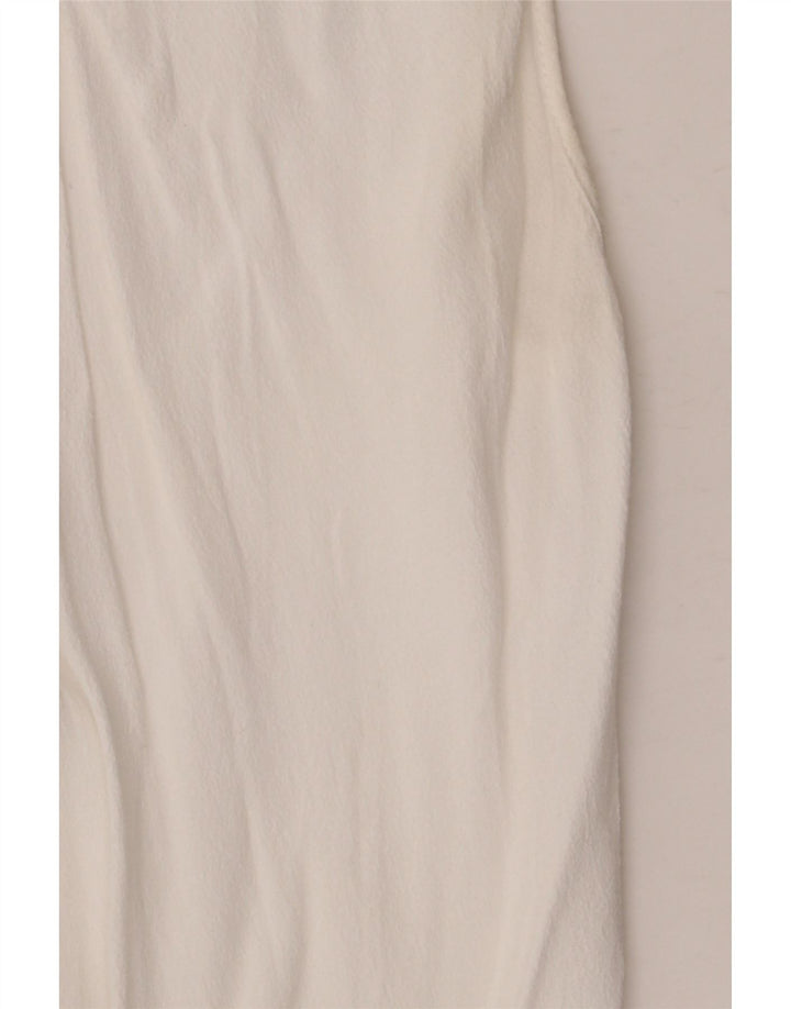 Blusa Donna Trussardi Jeans Top IT 40 Small Bianca in Viscosa