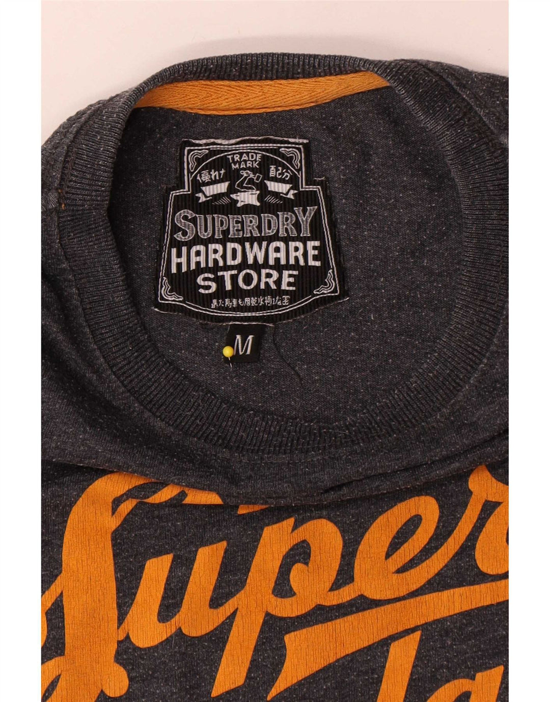 Superdry Mens Graphic T-Shirt Top Medium Grey Cotton