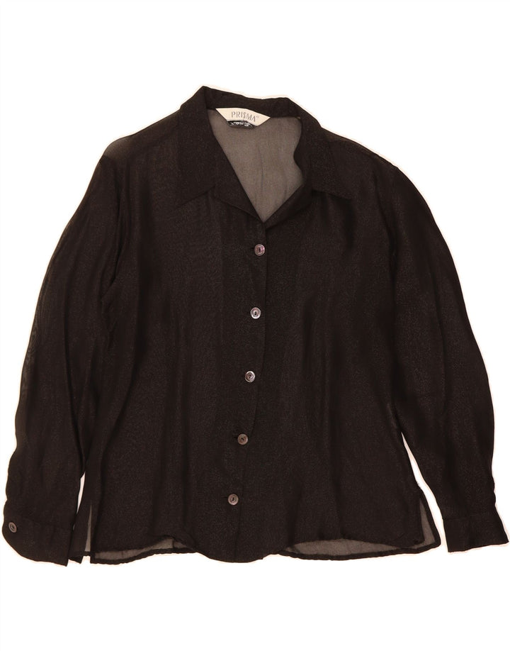 PRISMA Womens See Through Shirt Blouse EU 42 Large Black Vintage Prisma and Second-Hand Prisma from Messina Hembry 