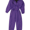 Belfe Womens Ski Jumpsuit UK 12 Medium Purple Floral Nylon