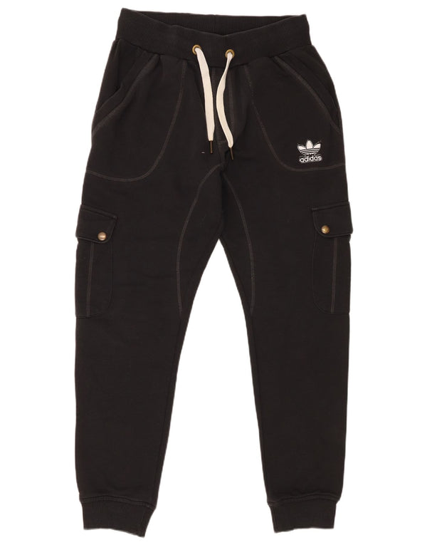 Adidas Pantalon de survêtement cargo pour homme en coton noir Taille S