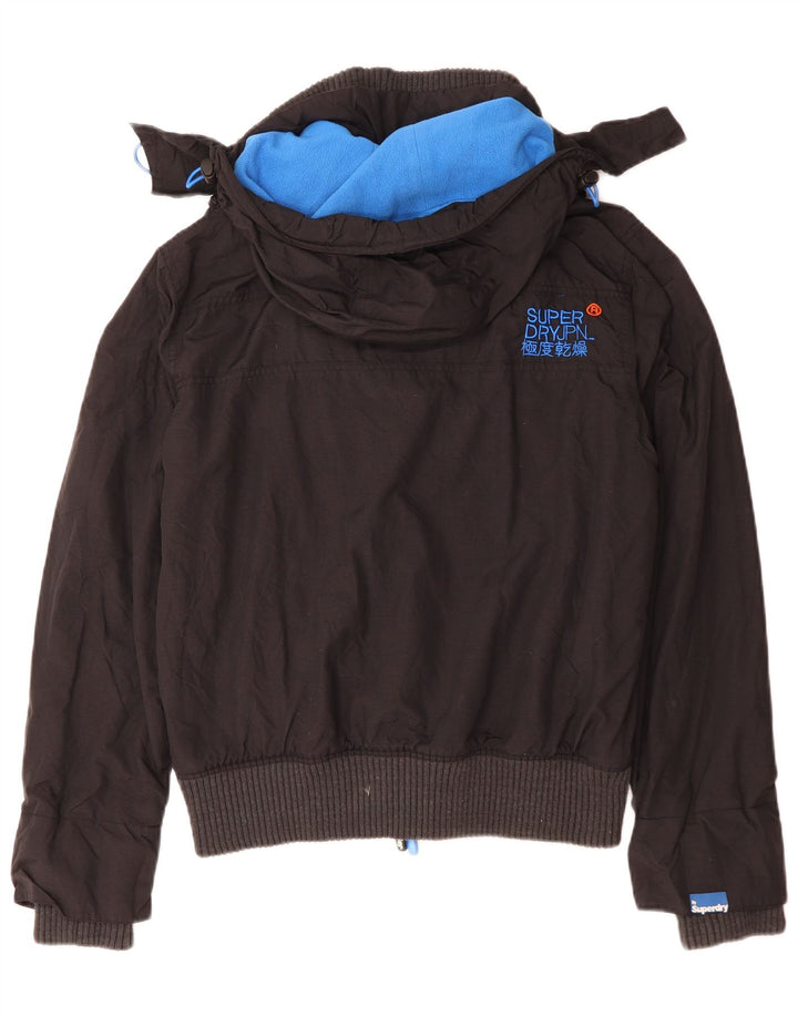 Superdry Mens Windbomber Hooded Windbreaker Jacket UK 40 Large Black