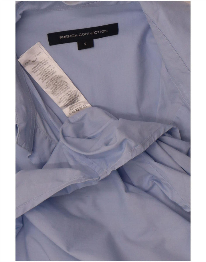 French Connection Womens 3/4 Sleeve Pullover Shirt UK 10 Small Blue