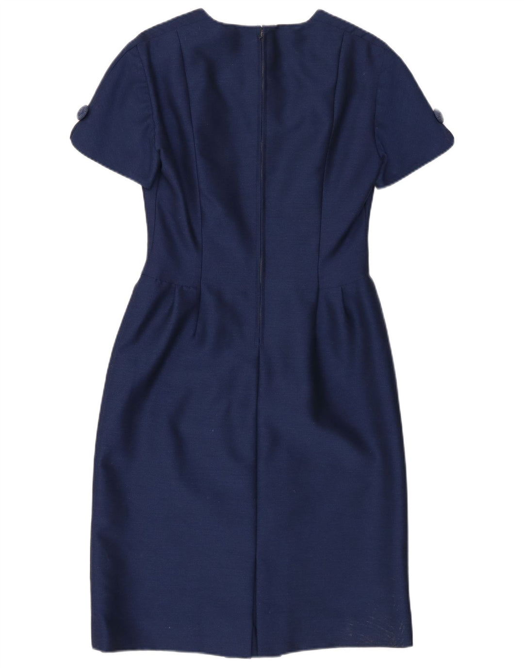 Vintage Womens Sheath Dress UK 10 Small Navy Blue