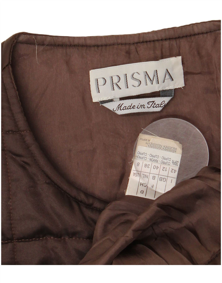 Prisma Womens Padded Gilet UK 12 Medium  Brown Acetate